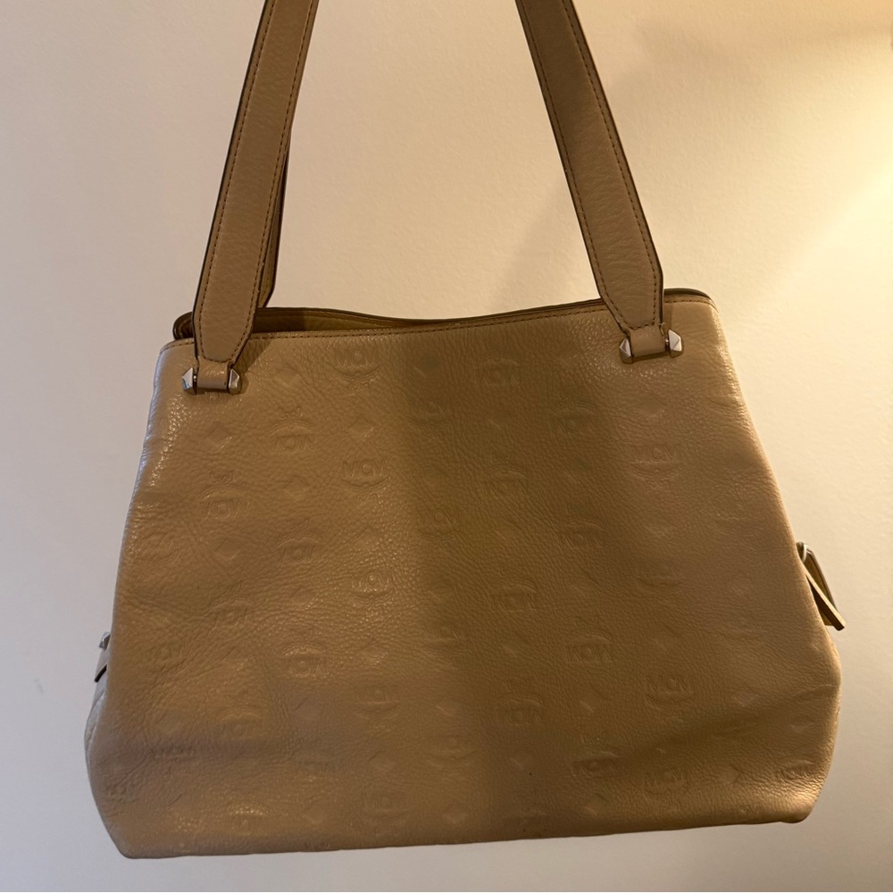 MCM Calfskin Ottomar Monogram Essential Hobo